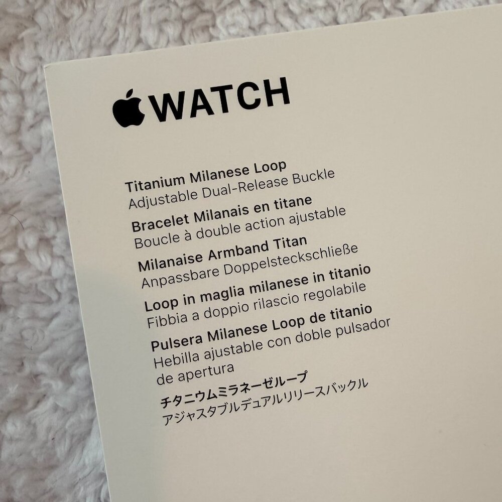 Natural Titanium Milanese Loop Apple Watch Band | 49MM | Medium - Picture 5 of 8
